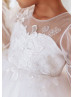 Ivory Lace Tulle Airy Boho Flower Girl Dress